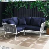 Stance Outdoor Patio Aluminum Small Sectional Sofa Modway Model: eei-5752